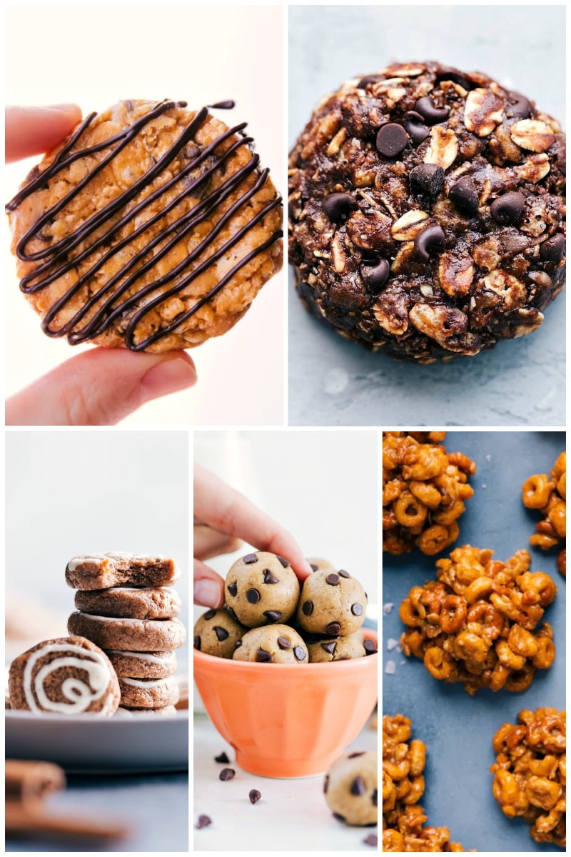 Collage of breakfast cookies
