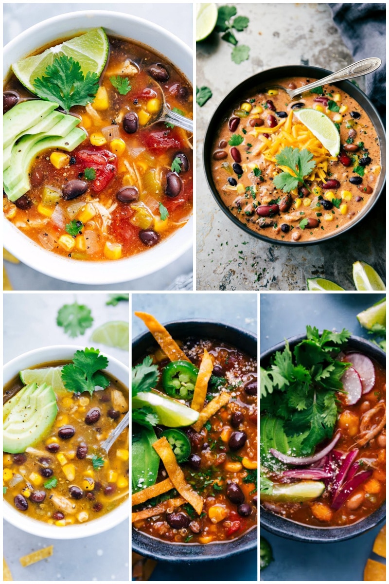 Collage of Mexican-Inspired Soup Recipes