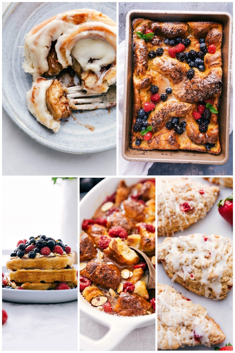 Collage of brunch recipes