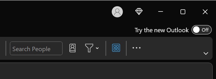 Try New Outlook toggle