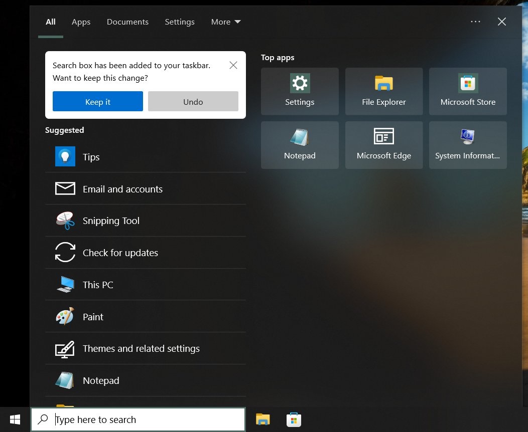 Windows 10 LTSC Search change