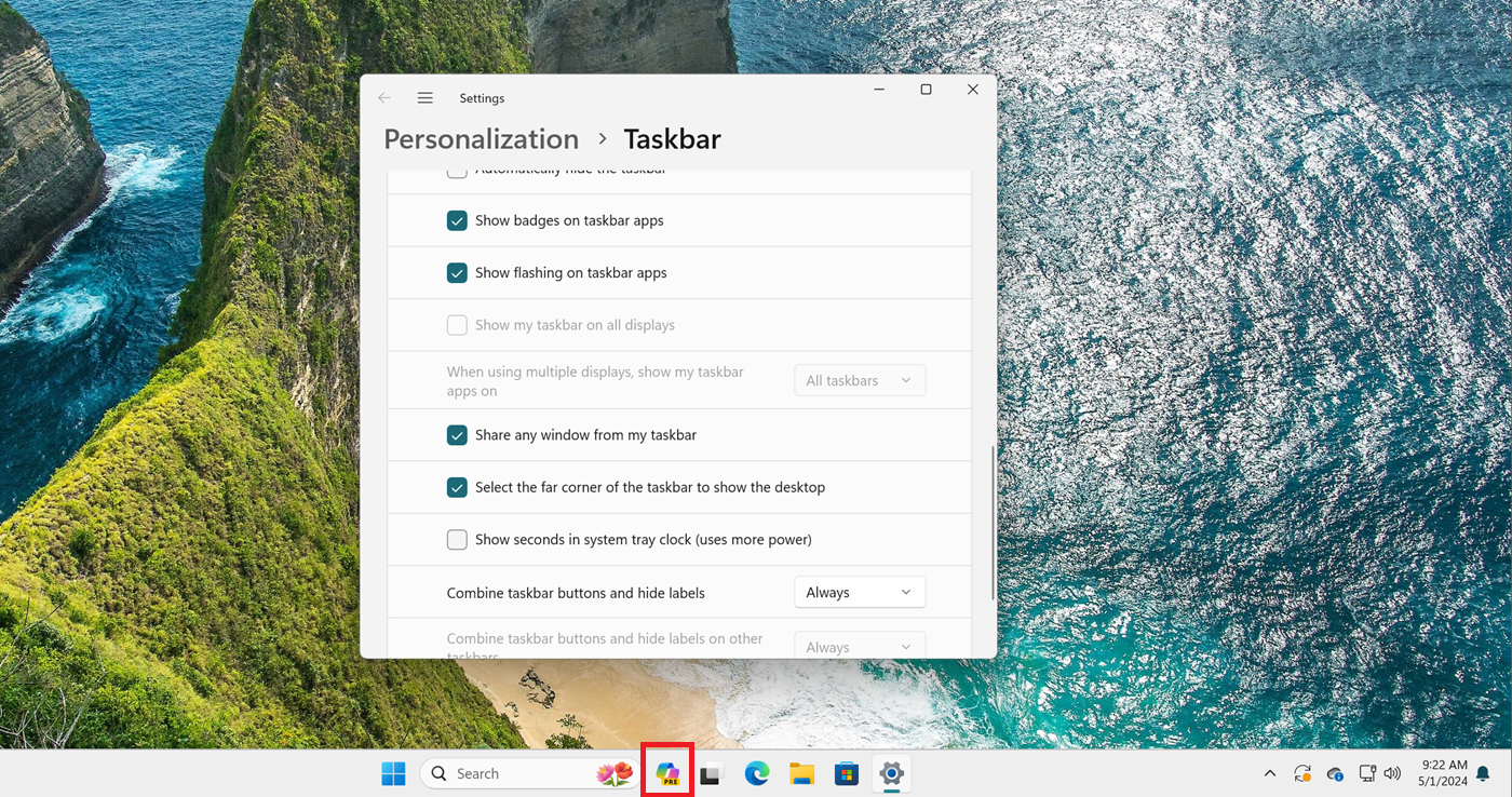 show desktop icon setting in windows 11